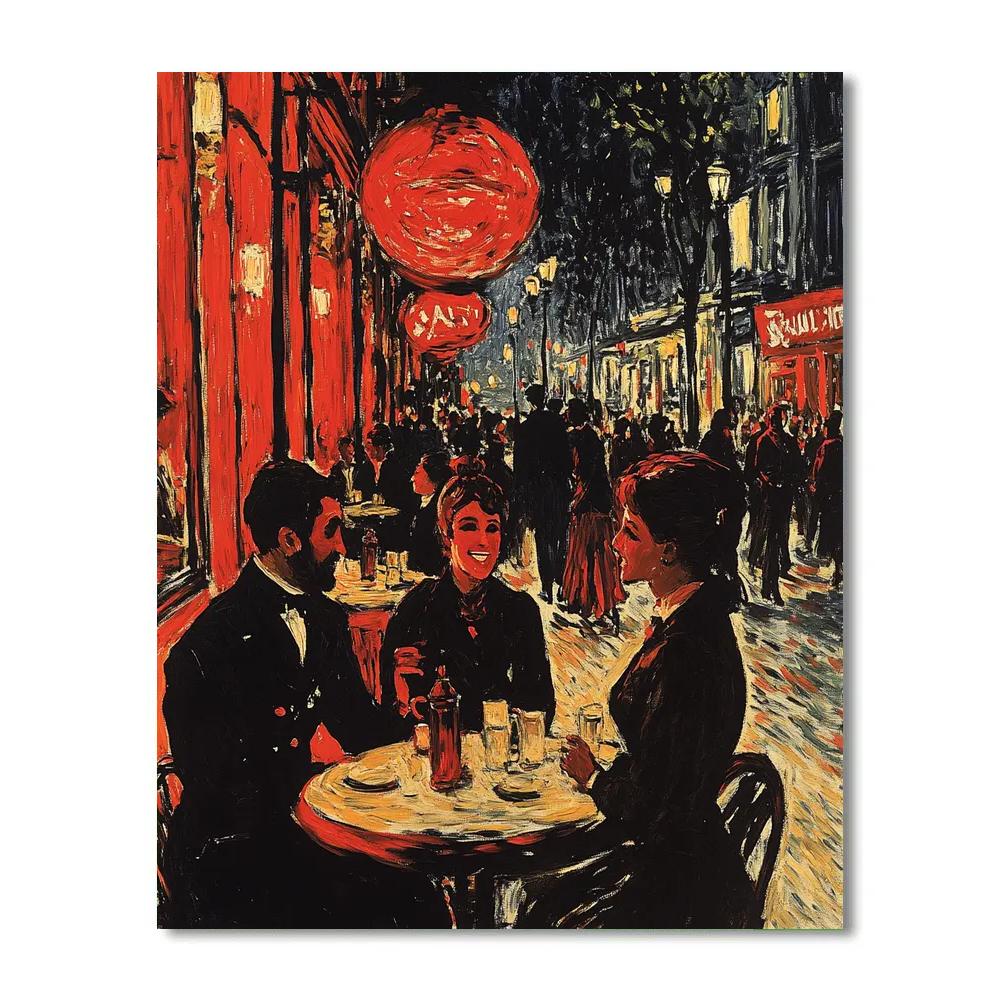 Henri De Toulouse Lautrec Inspired Parisian Cafe paint by number
