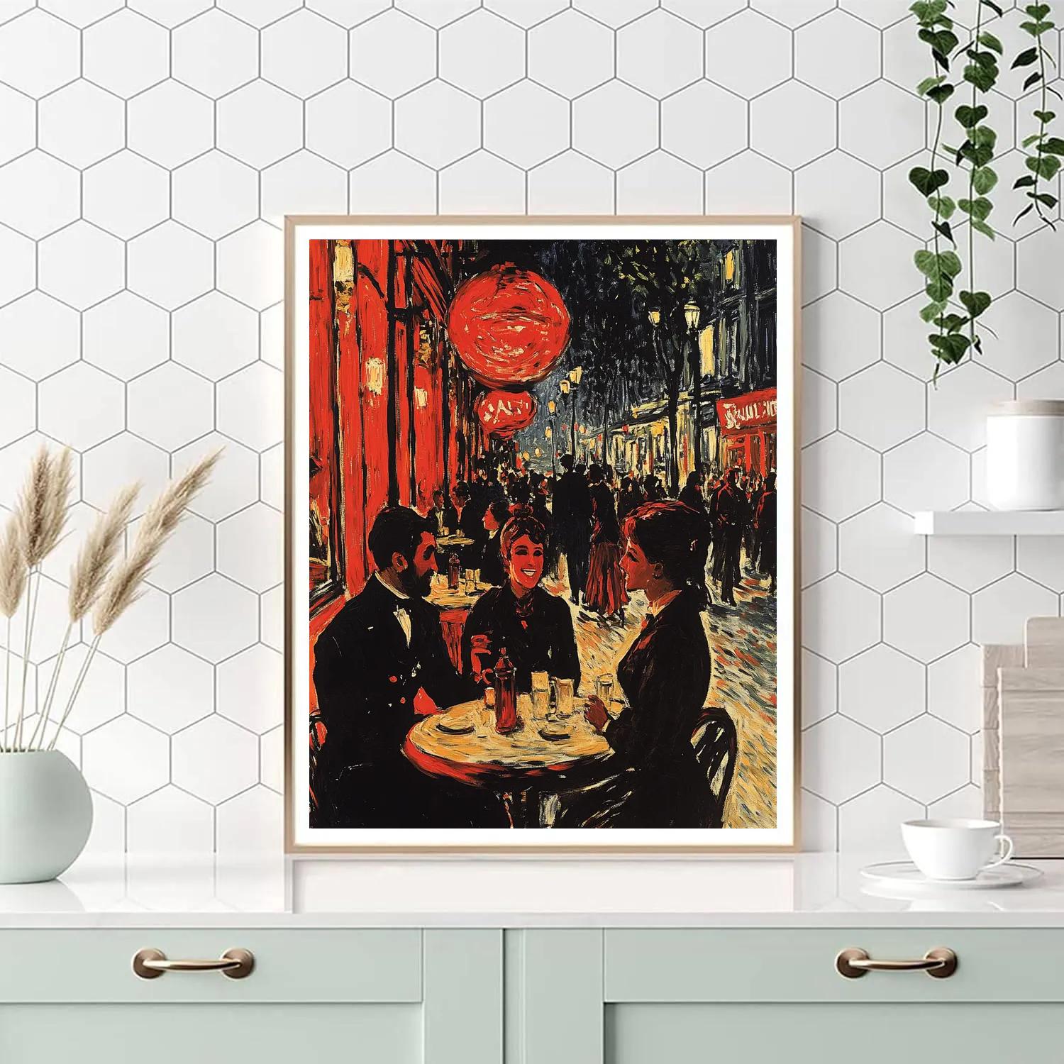 Henri De Toulouse Lautrec Inspired Parisian Cafe paint by number