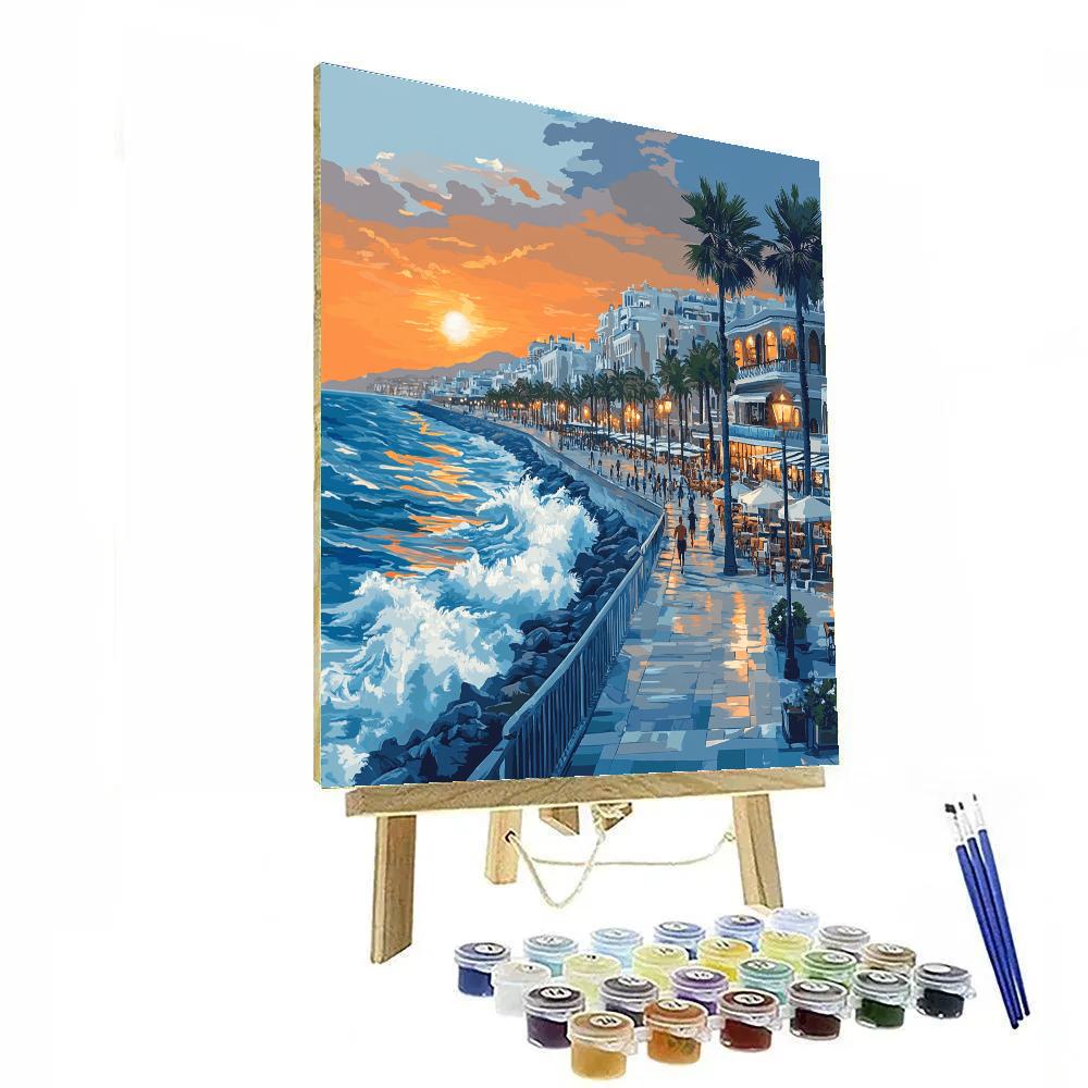 Seafront Promenade La Corniche Casablanca Morocco DIY paint by numbers