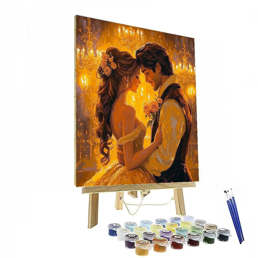 Belle And Lumiere’s Enchanted Evening Disney Inspired paint by number