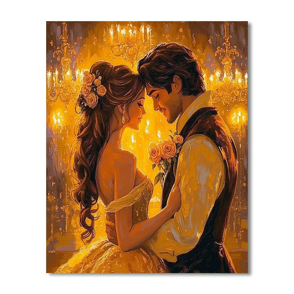 Belle And Lumiere’s Enchanted Evening Disney Inspired paint by number