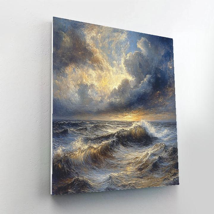 William Turner Inspired Stormy Seascape paint by color
