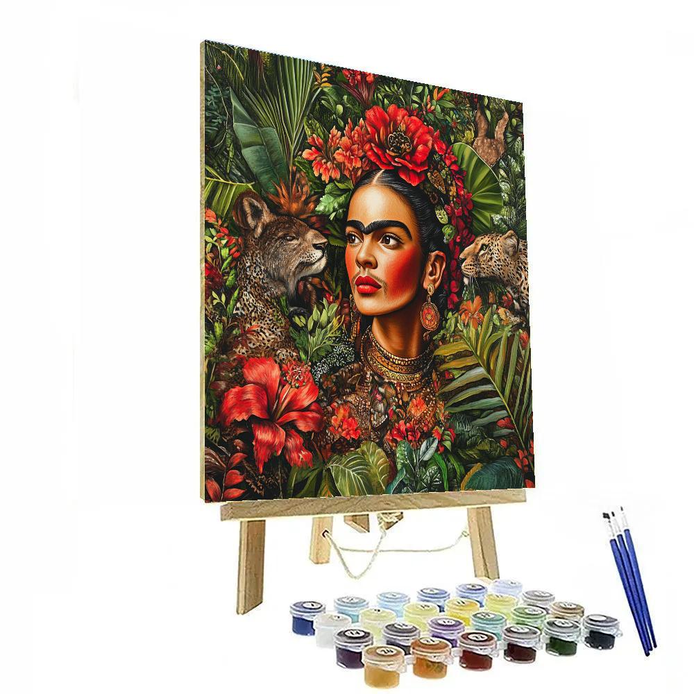 Frida Kahlo Inspired Jungle Expedition Numbered painting kits