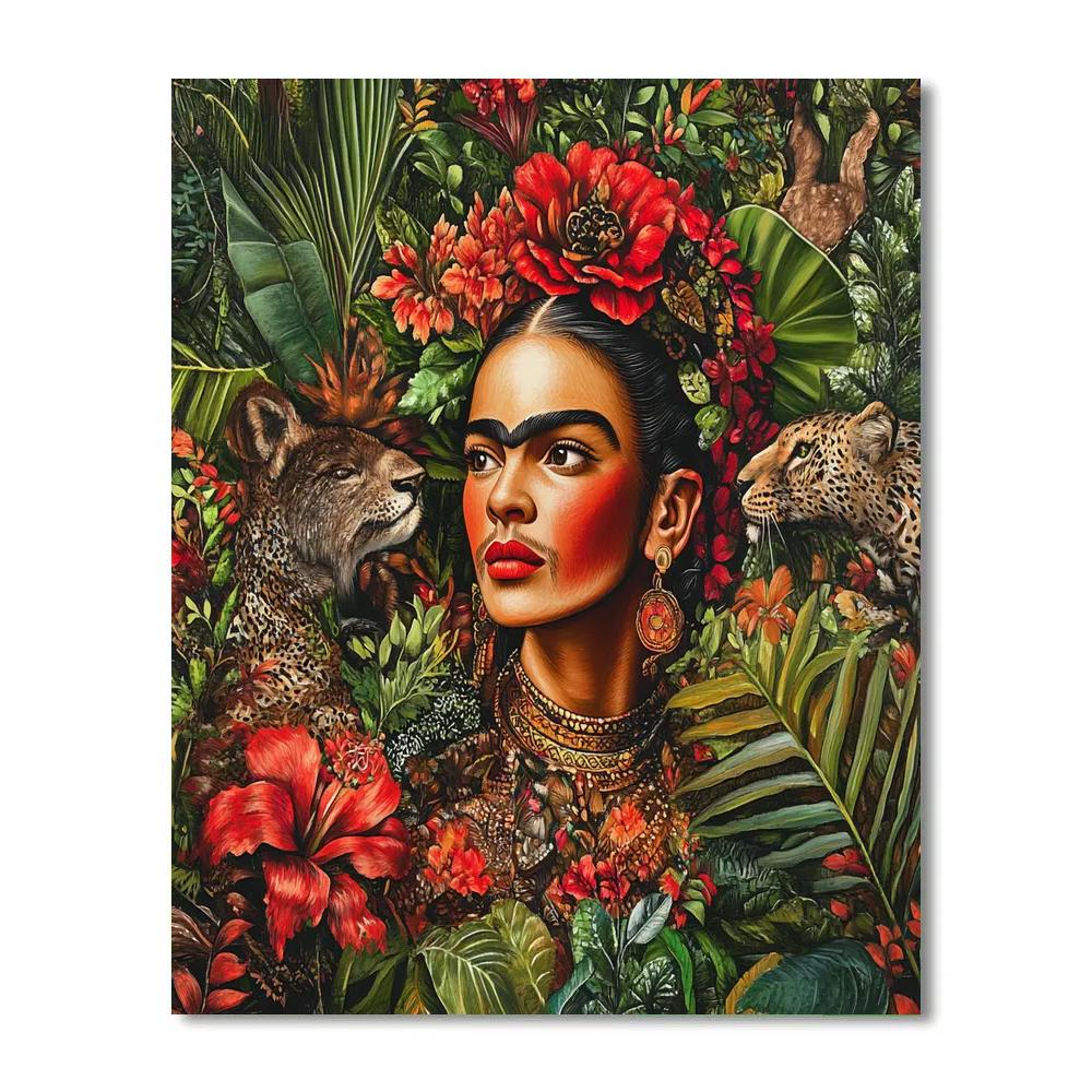 Frida Kahlo Inspired Jungle Expedition Numbered painting kits