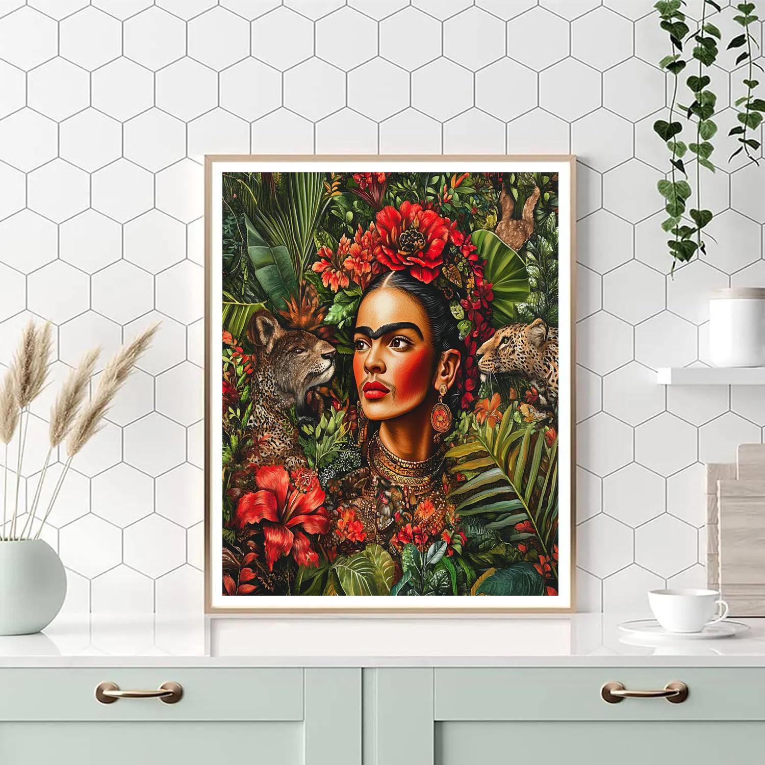 Frida Kahlo Inspired Jungle Expedition Numbered painting kits