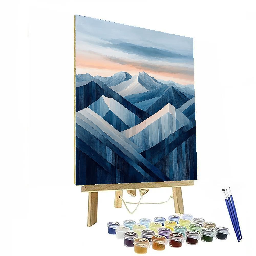 Paul Cézanne Inspired Prism Ridge Under A Split Sky Paint by numbers kits