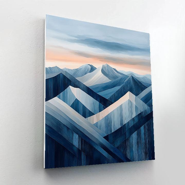 Paul Cézanne Inspired Prism Ridge Under A Split Sky Paint by numbers kits