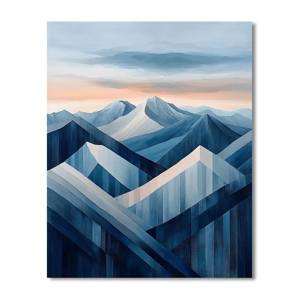 Paul Cézanne Inspired Prism Ridge Under A Split Sky Paint by numbers kits