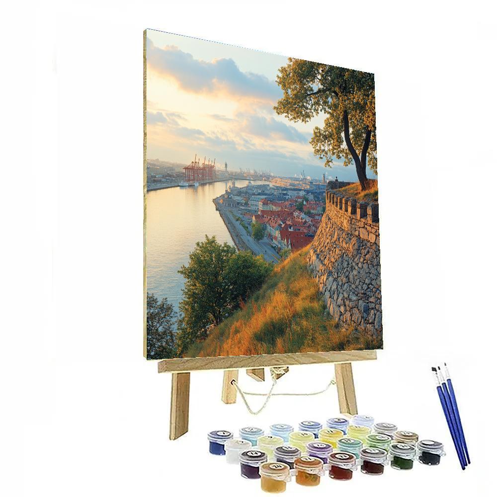 Harbor View From Skansen Kronan Gothenburg Sweden Paint by numbers kits