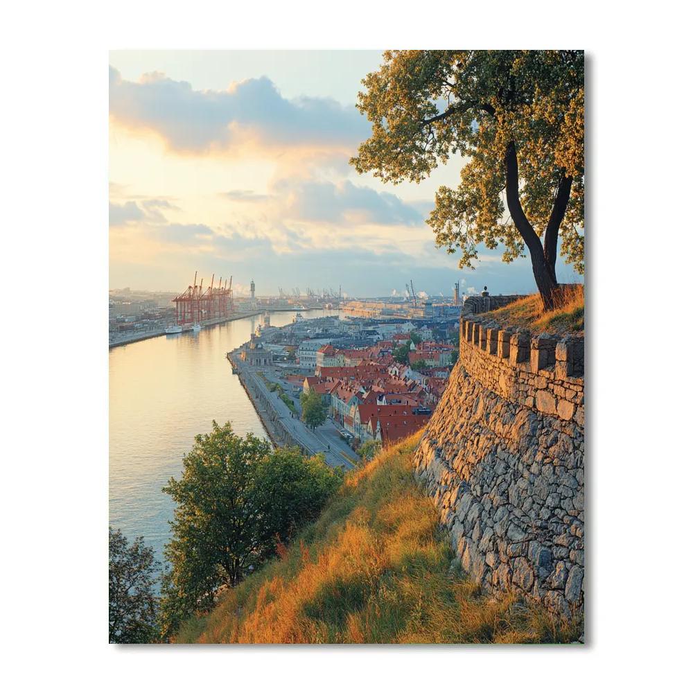 Harbor View From Skansen Kronan Gothenburg Sweden Paint by numbers kits