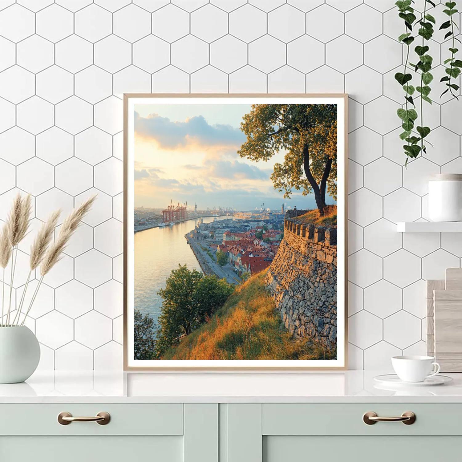 Harbor View From Skansen Kronan Gothenburg Sweden Paint by numbers kits