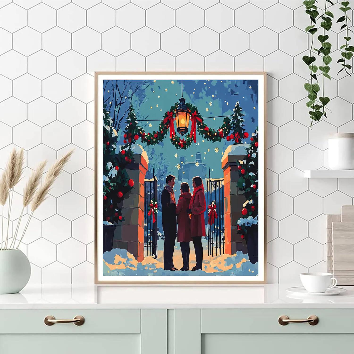 Ornament Lantern Courtyard paint by color