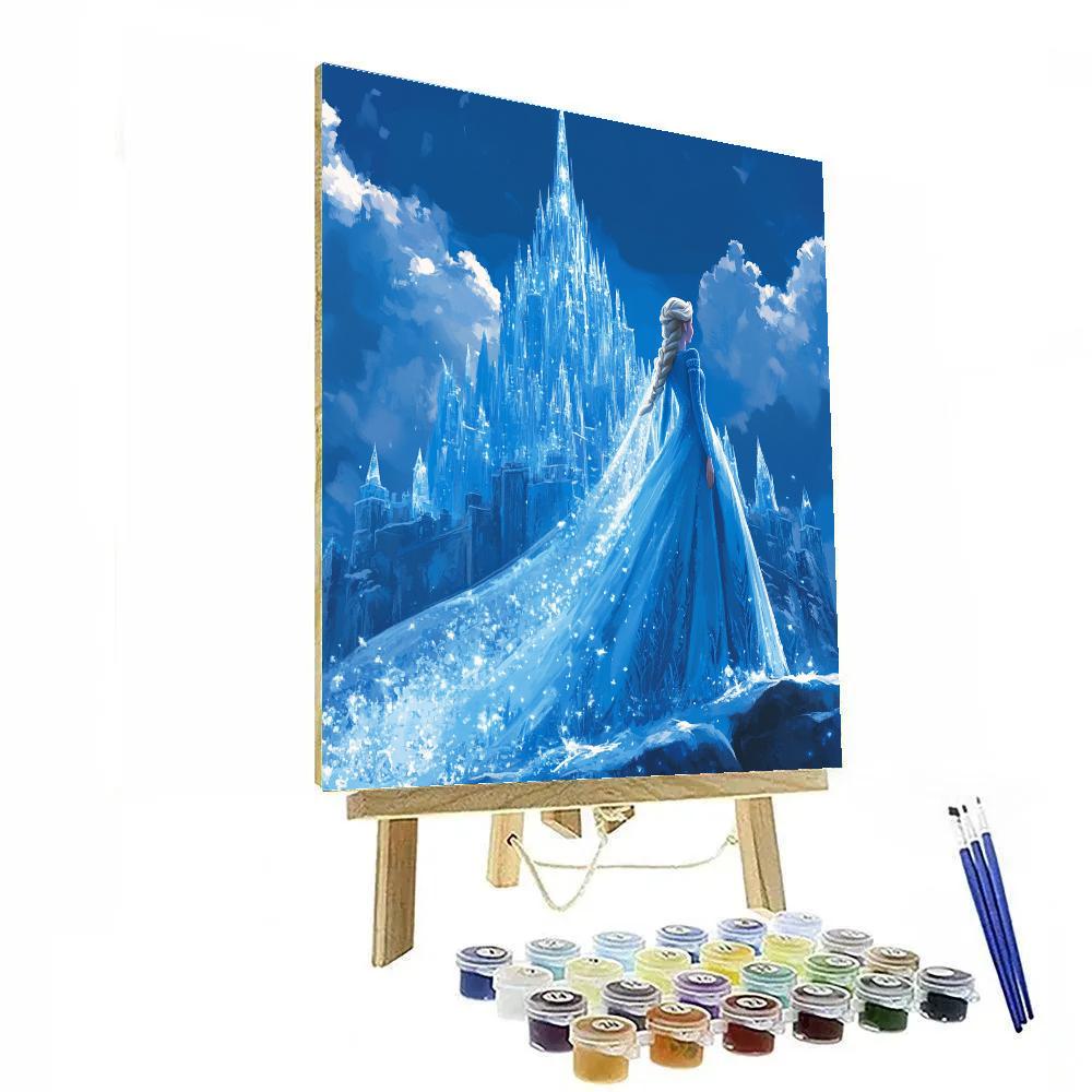 Elsa’s Frozen Crystal Castle Disney Inspired paint by number