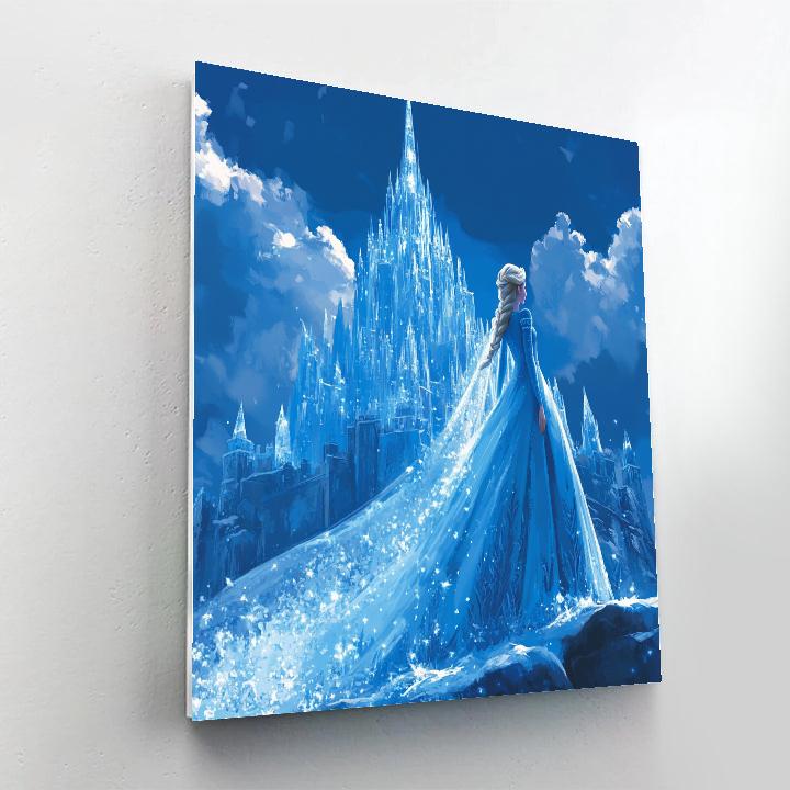 Elsa’s Frozen Crystal Castle Disney Inspired paint by number