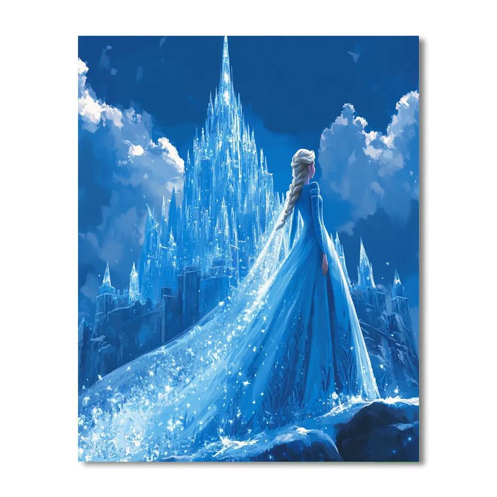 Elsa’s Frozen Crystal Castle Disney Inspired paint by number