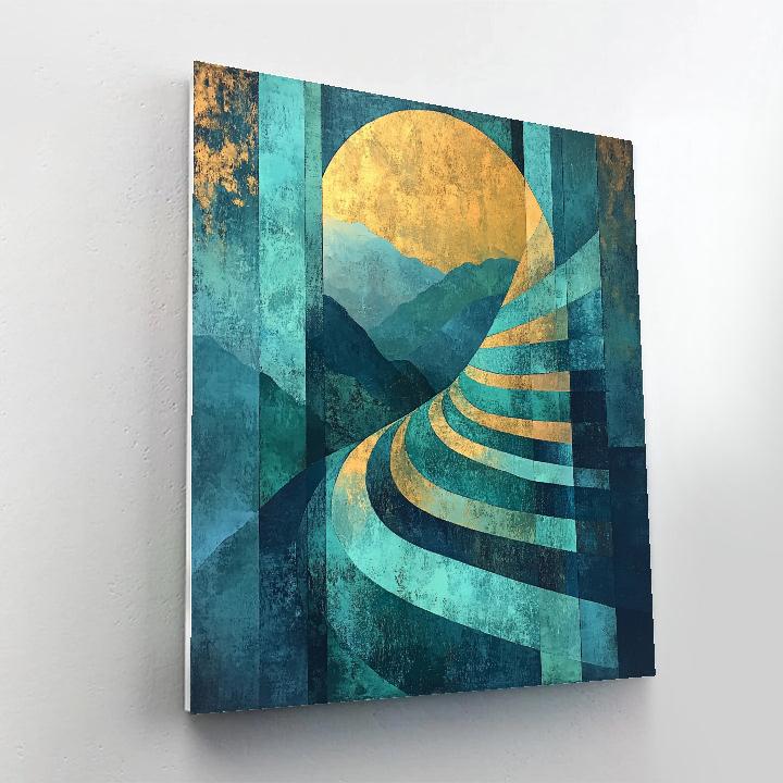 Paul Cézanne Inspired Orbiting Color Terraces paint by numbers