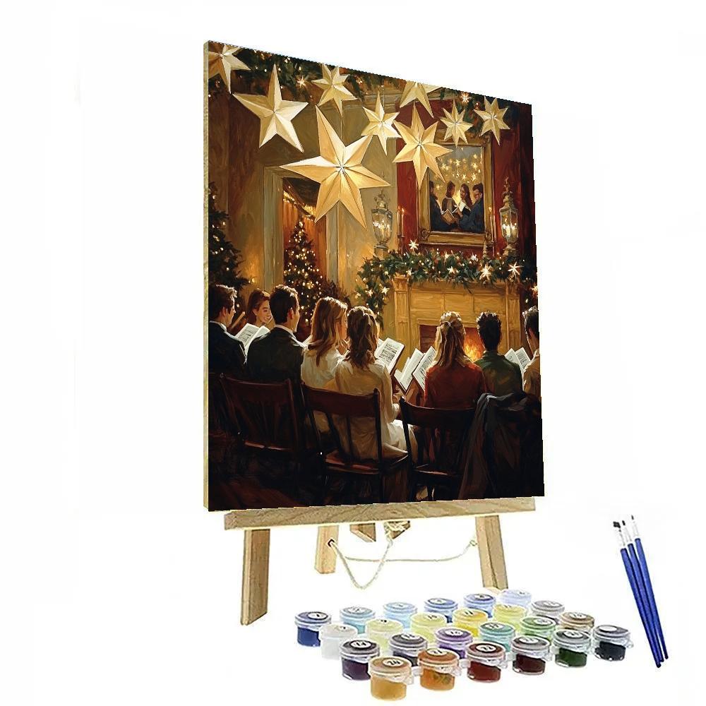 Carols Under Paper Stars Painting by numbers kit