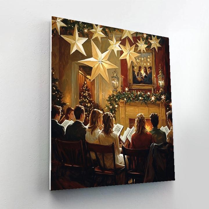 Carols Under Paper Stars Painting by numbers kit