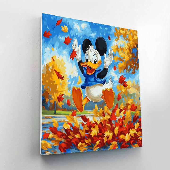 Donald Duck’s Autumn Leaf Chase Disney Inspired Numbered painting kits