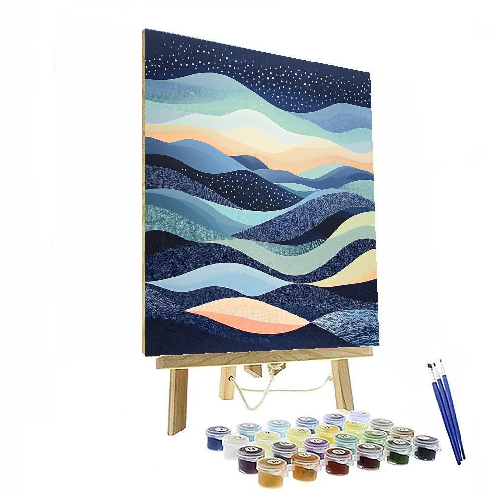 Georges Seurat Inspired Luminous Isobar Mapscape paint by numbers