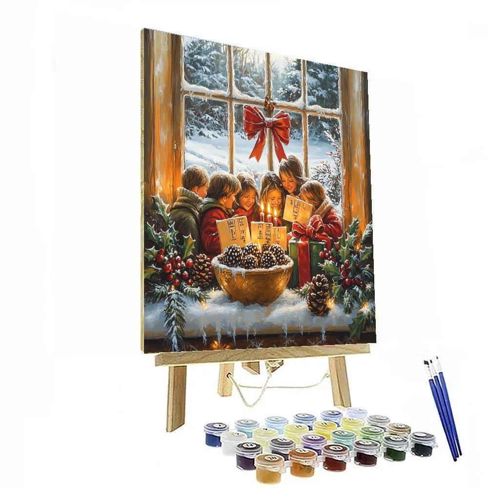 Frosted Window Gift Tags painting number kit