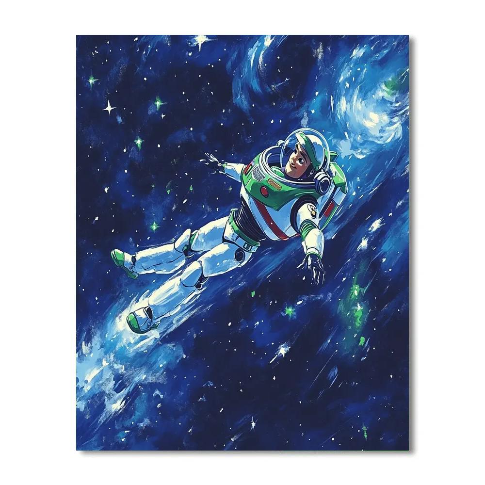 Buzz Lightyear In Galactic Adventure Disney Inspired paint by numbers