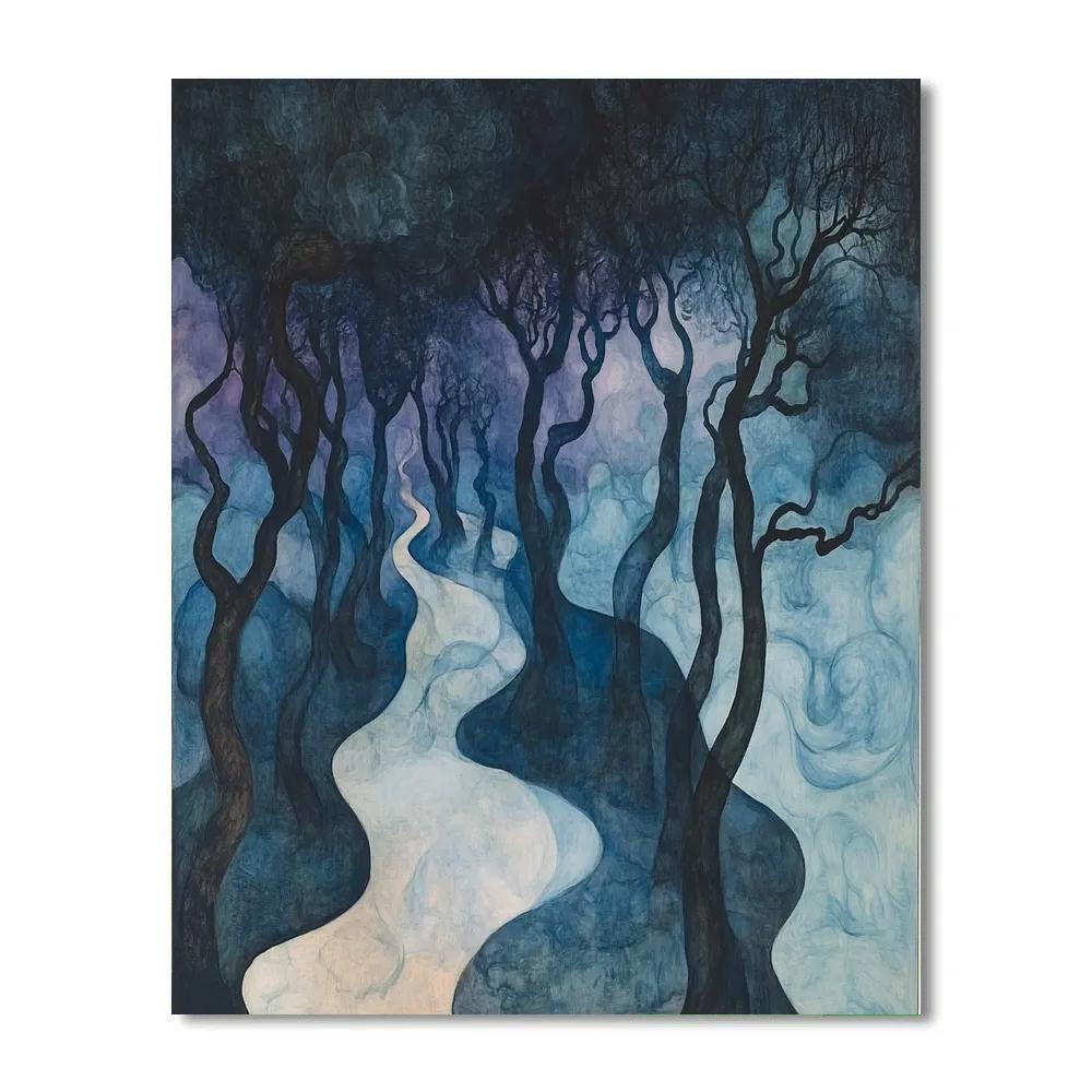 Edvard Munch Inspired Haunted Forest Paint by numbers kits