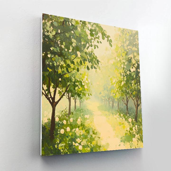 Claude Monet Inspired Orchard In Soft Afternoon Haze Numbered painting kits