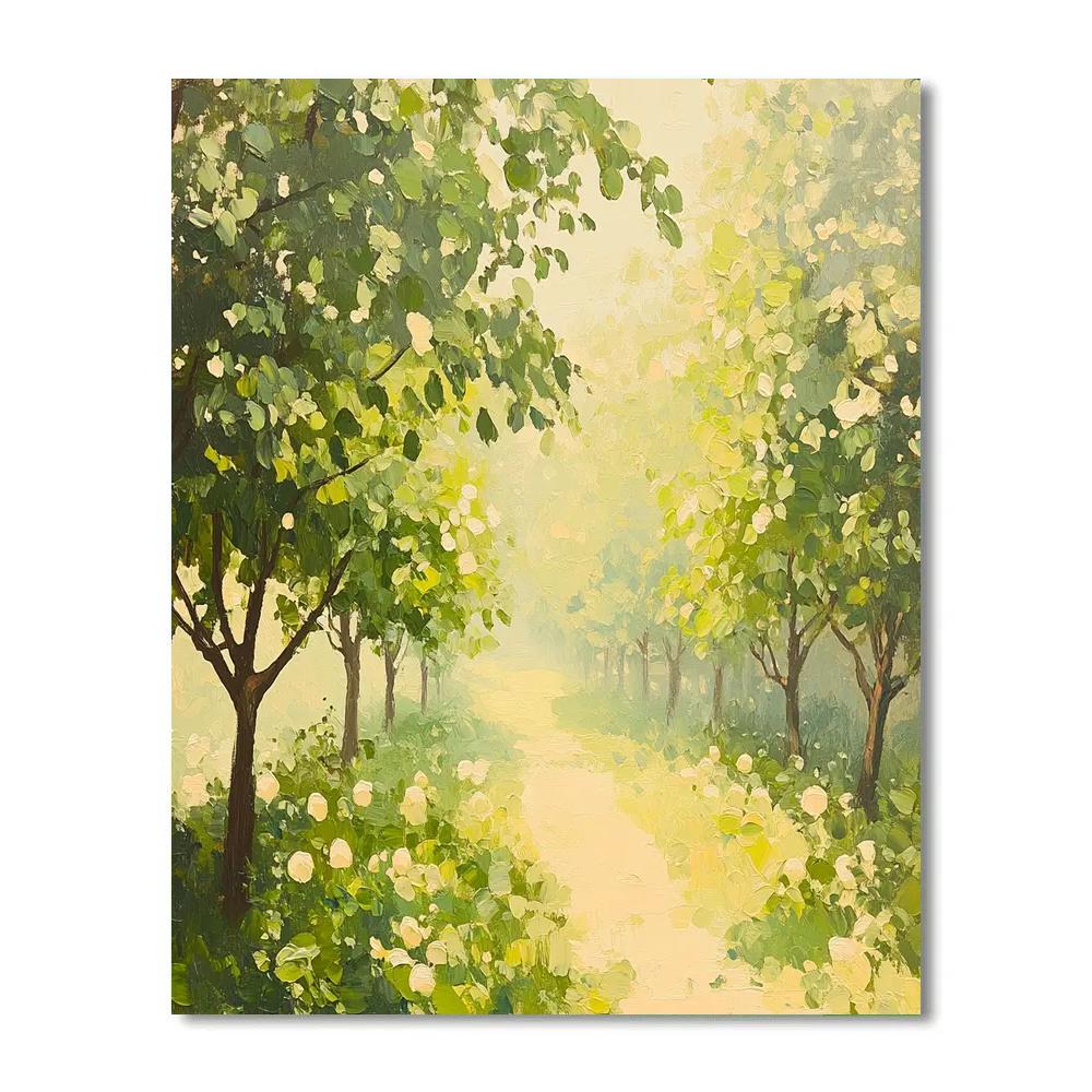 Claude Monet Inspired Orchard In Soft Afternoon Haze Numbered painting kits
