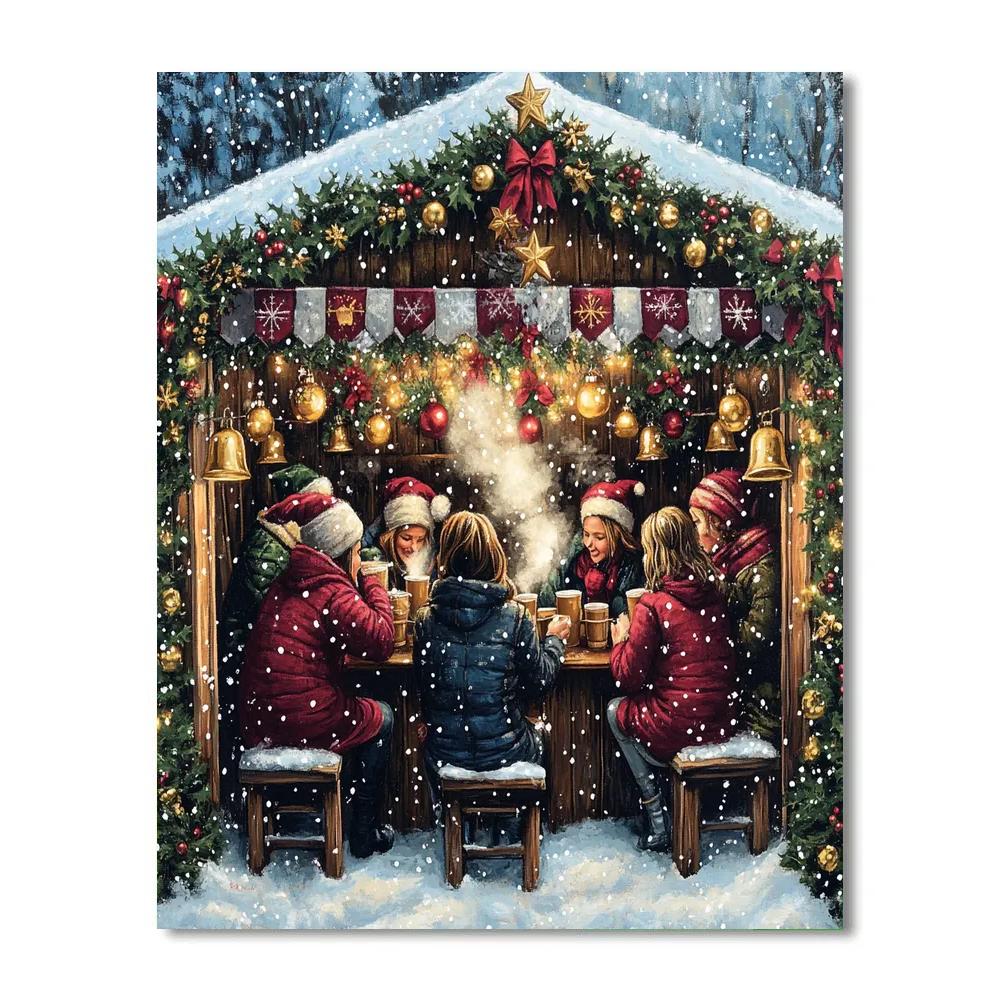 Sleigh Bell Cocoa Stand DIY paint by numbers