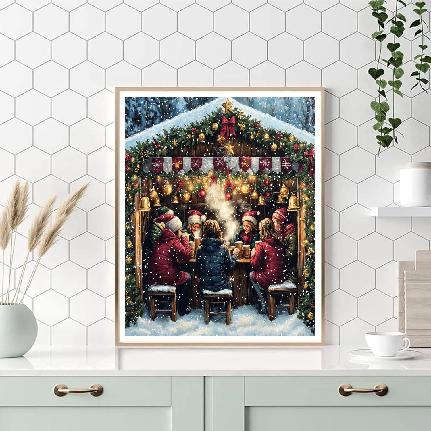 Sleigh Bell Cocoa Stand DIY paint by numbers