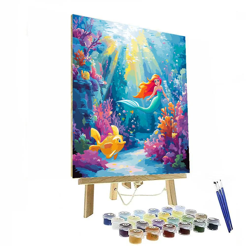 Ariel’s Coral Reef Discovery Disney Inspired Paint by numbers art