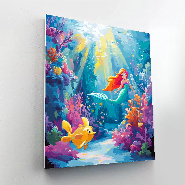 Ariel’s Coral Reef Discovery Disney Inspired Paint by numbers art