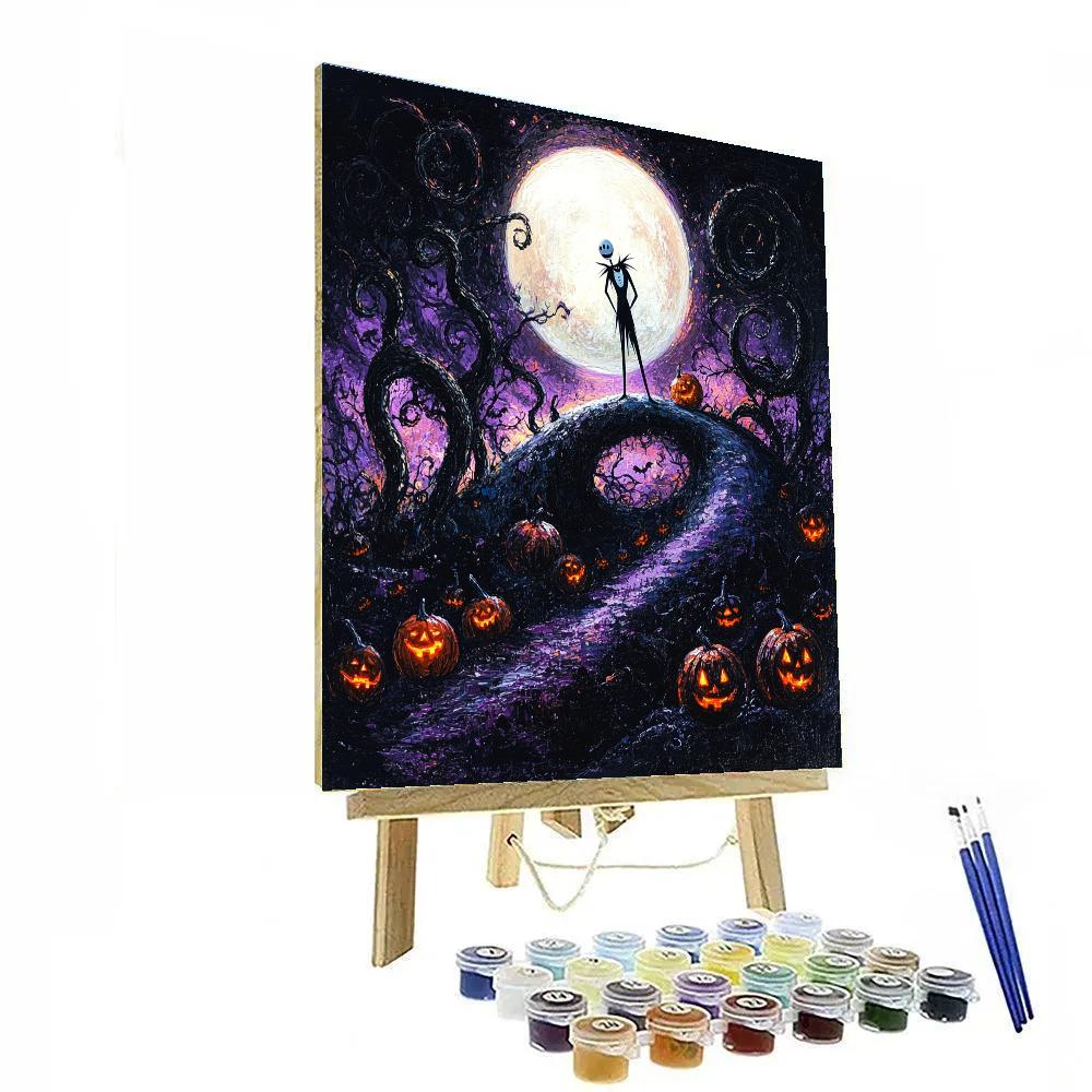 Jack Skellington’s Spooky Halloween Night Disney Inspired Paint by numbers kits