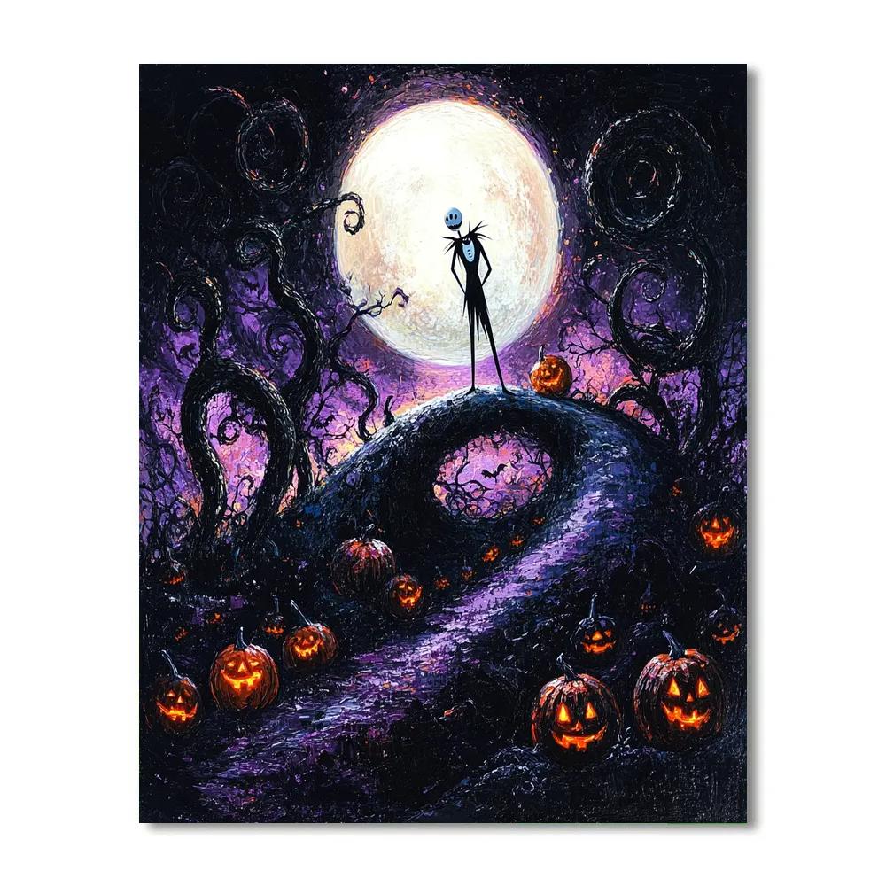 Jack Skellington’s Spooky Halloween Night Disney Inspired Paint by numbers kits