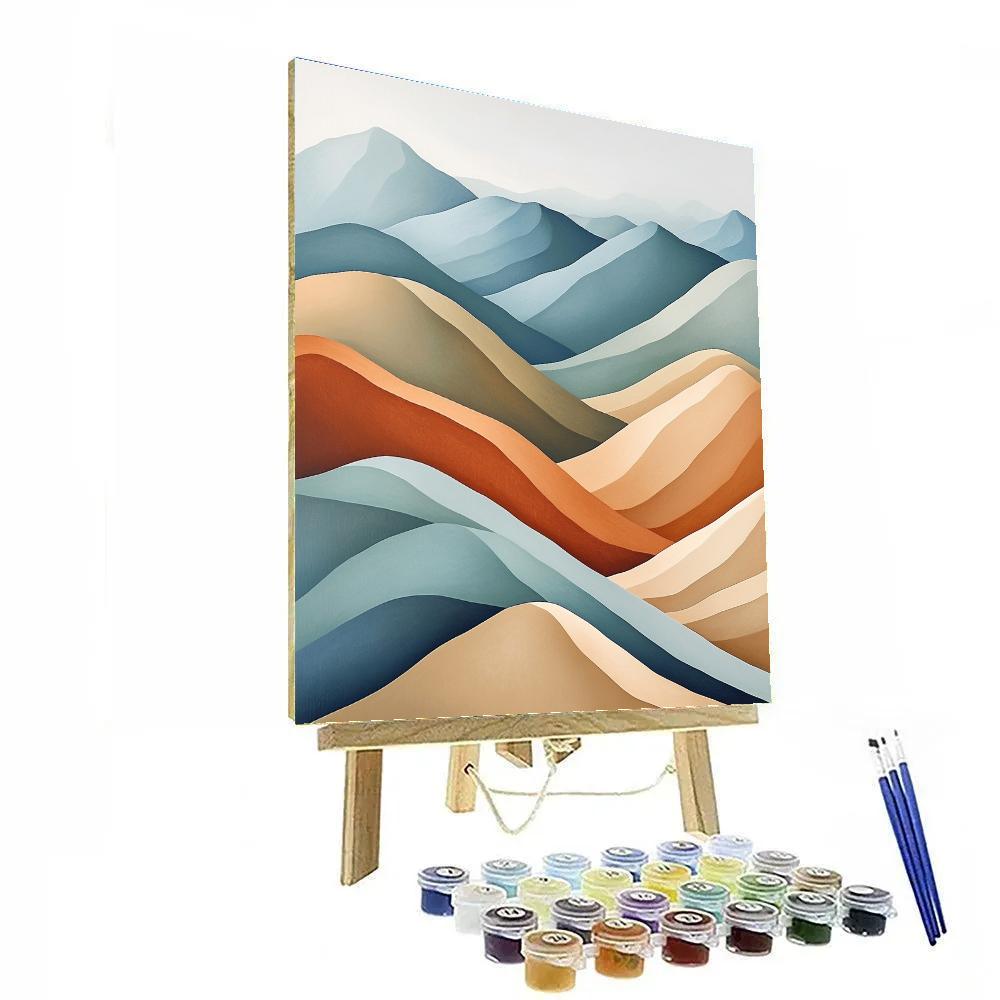 Georgia O Keeffe Inspired Desert Mountains painting number kit