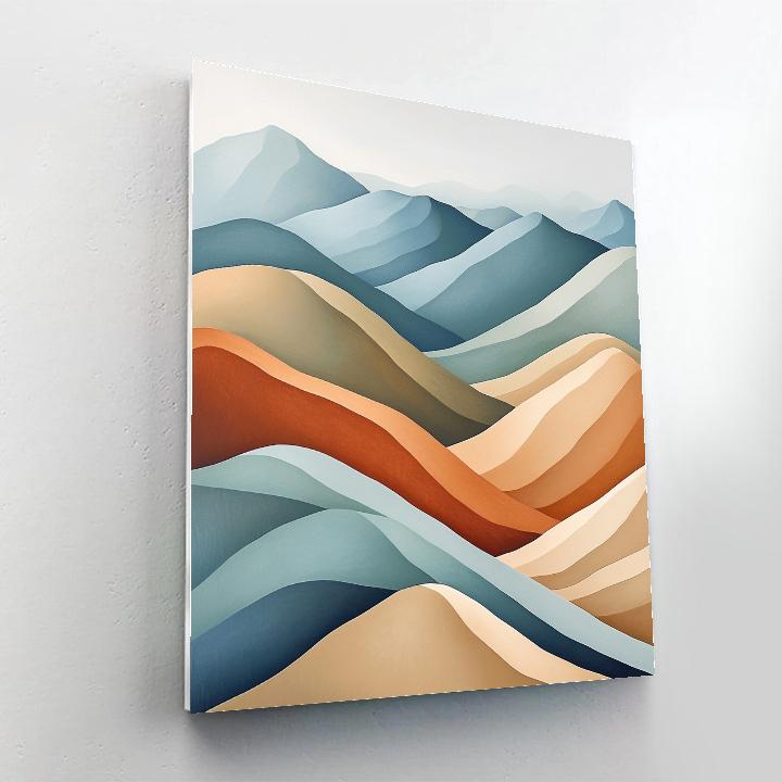 Georgia O Keeffe Inspired Desert Mountains painting number kit