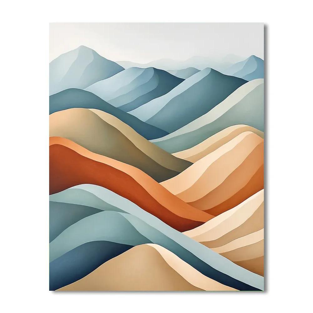 Georgia O Keeffe Inspired Desert Mountains painting number kit