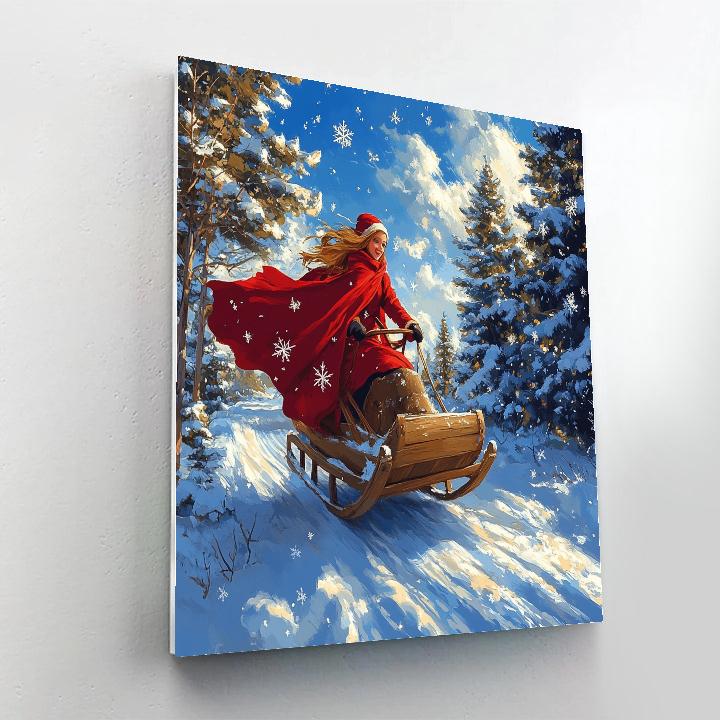 Anna’s Winter Sleigh Ride Disney Inspired paint by color