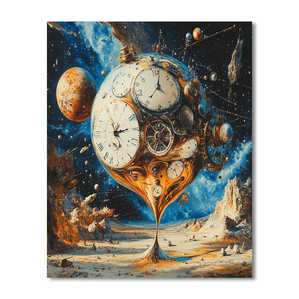 Salvador Dali Inspired Celestial Clockwork Painting by numbers kit