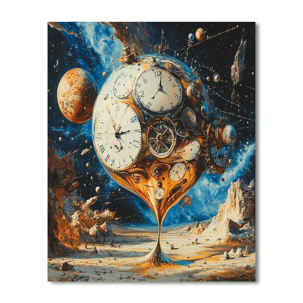 Salvador Dali Inspired Celestial Clockwork Painting by numbers kit