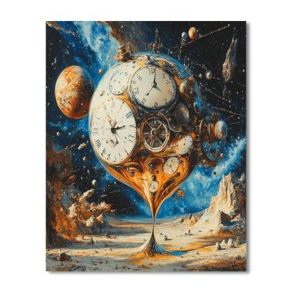 Salvador Dali Inspired Celestial Clockwork Painting by numbers kit