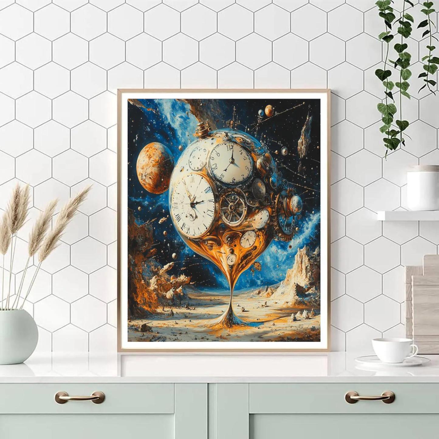 Salvador Dali Inspired Celestial Clockwork Painting by numbers kit