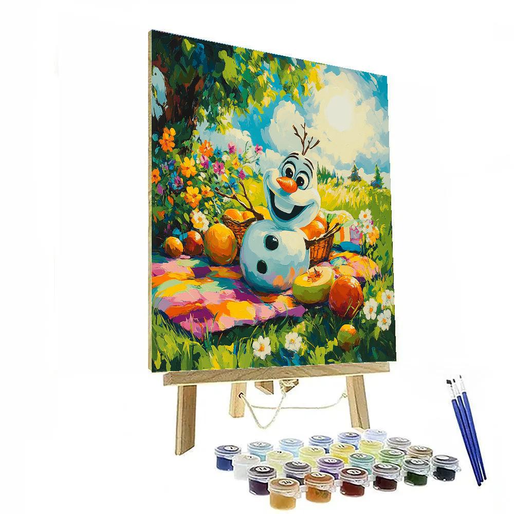 Olaf’s Summer Fun Picnic Disney Inspired Painting by numbers kit