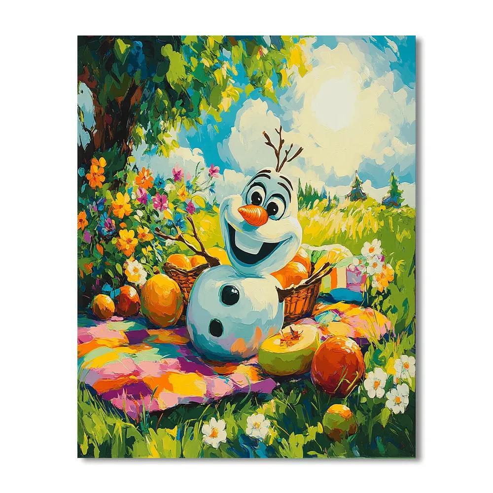 Olaf’s Summer Fun Picnic Disney Inspired Painting by numbers kit