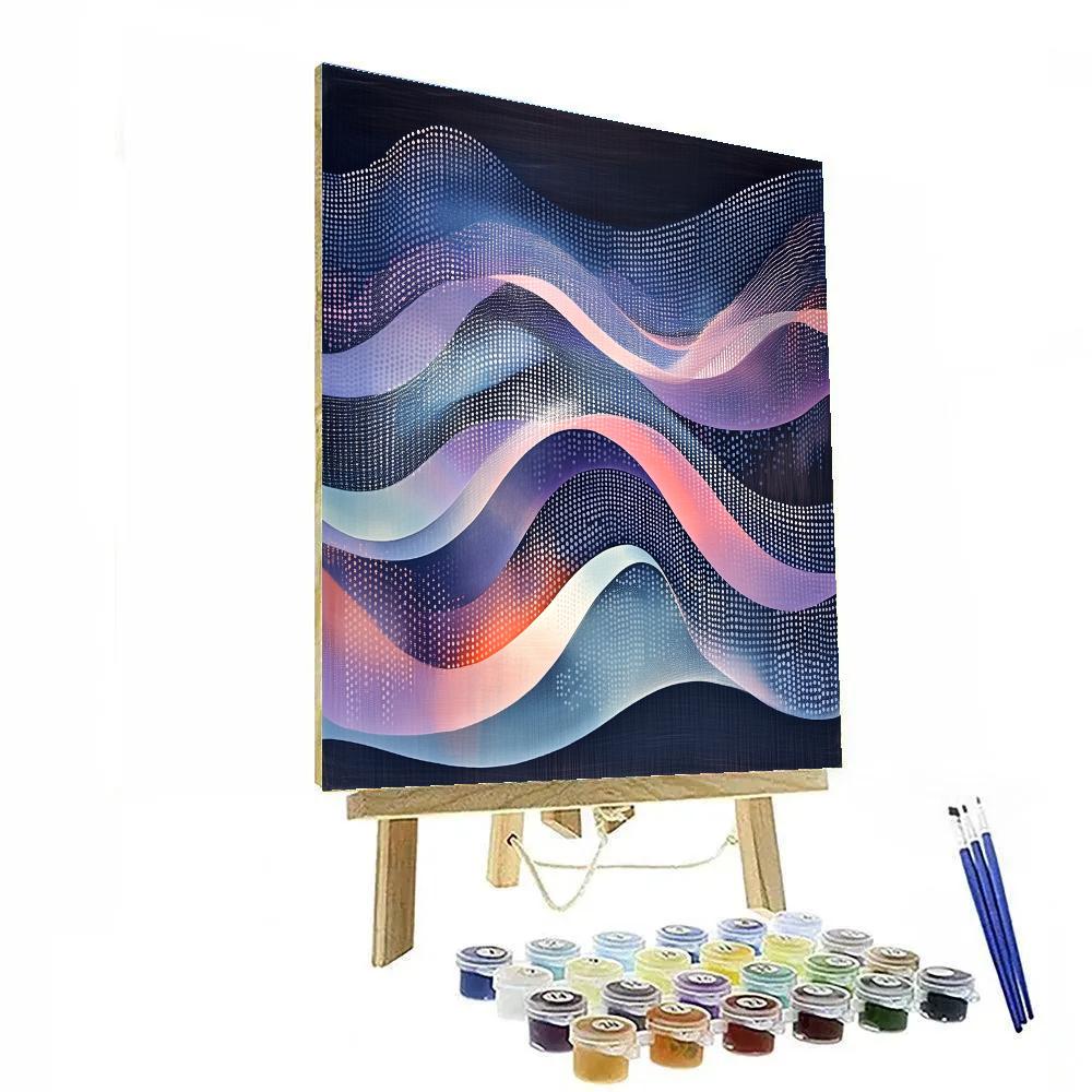 Yayoi Kusama Inspired Gravitational Wave Dot Lattice paint by number