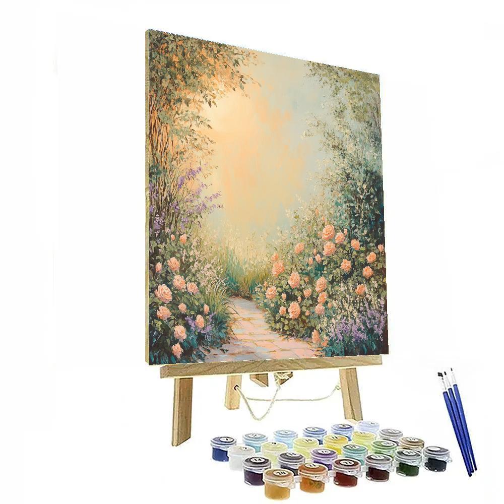Claude Monet Inspired Early Evening Garden Glow painting number kit
