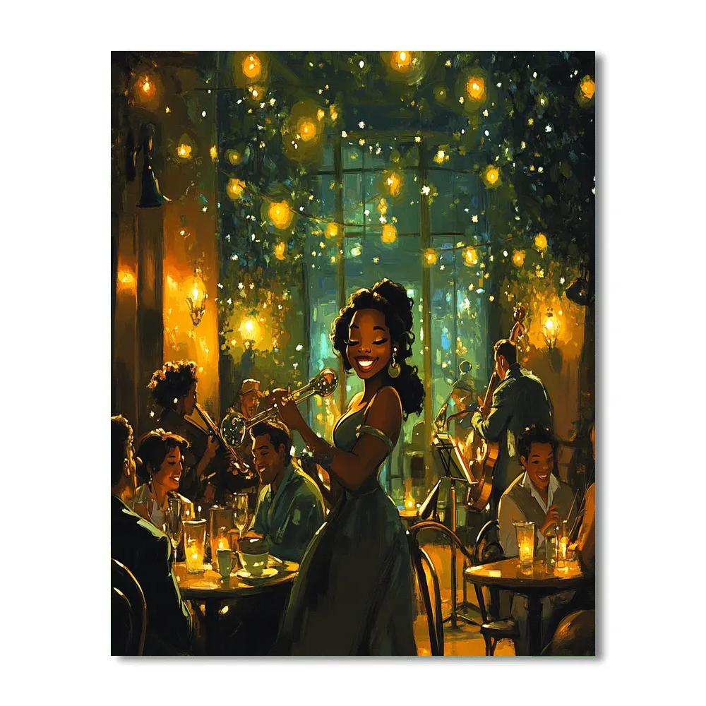 Tiana’s Jazz Café Night Disney Inspired Paint by numbers kits