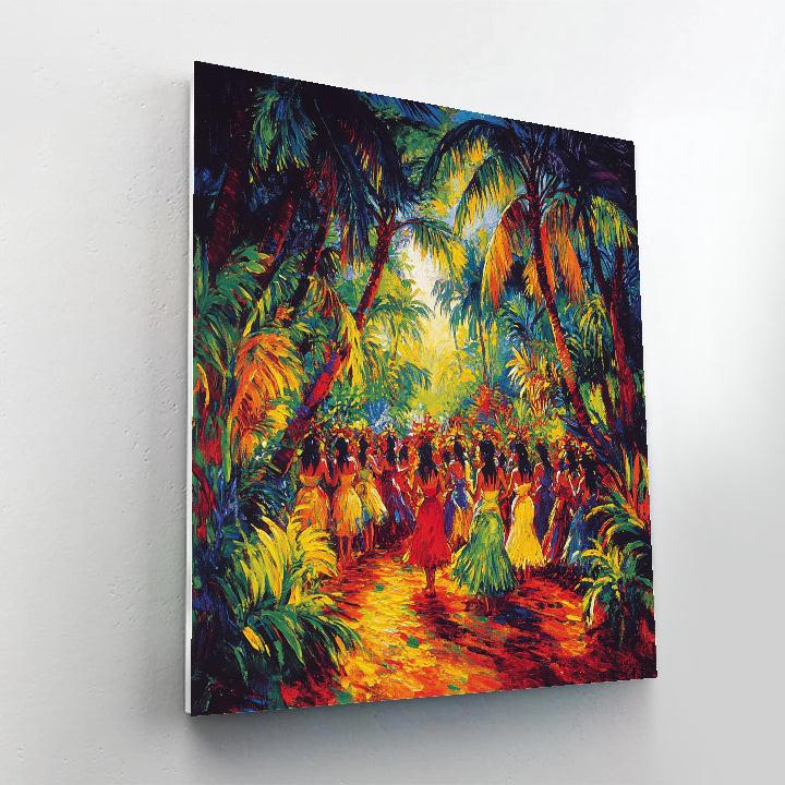 Paul Gauguin Inspired Tropical Festival Number painting