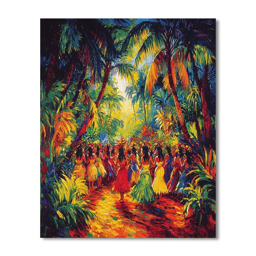 Paul Gauguin Inspired Tropical Festival Number painting